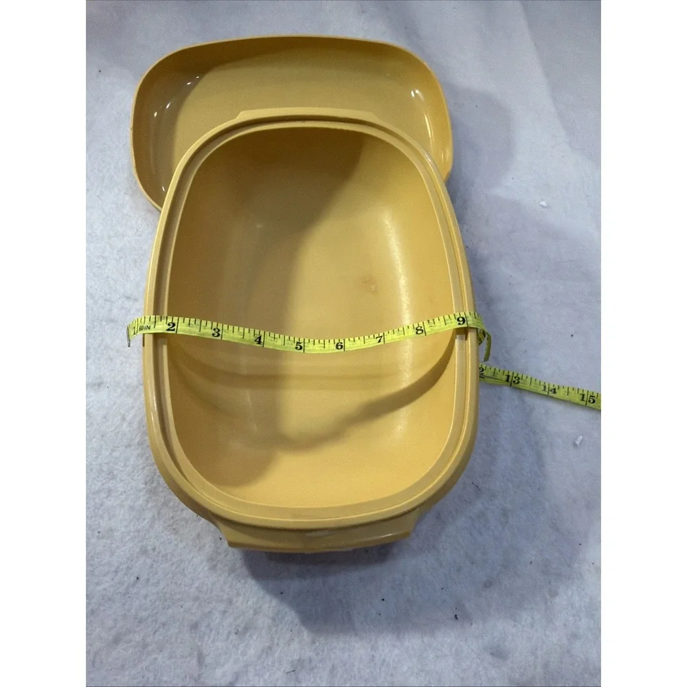 Vintage 1970's 2 Pc Tupperware Harvest Gold Microwave Steamer USA 1